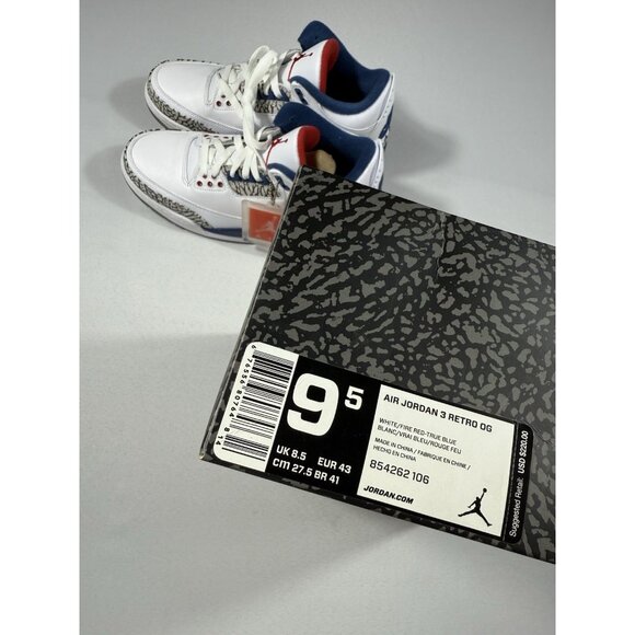 New Men’s Size 9.5 - Jordan 3 Retro OG Mid True Blue 854262 106